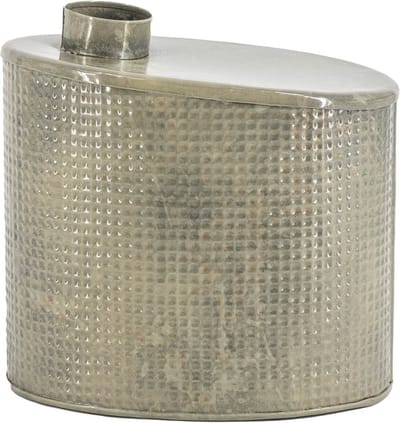 HomeBound by KY | Metalen vaas ovaal sandstone | 15x24x23cm | vaas