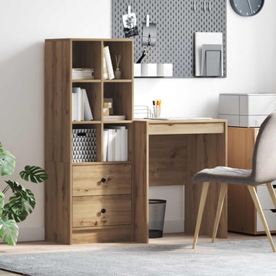 vidaXL - Bureau - Artisan - Eiken - 105,5 - x - 50 - x - 127 - cm - 2 - st