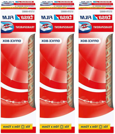 57370 zelfklevende transparante filmrollen - Office Box 10m x 15mm (3-pack = 30 rollen)