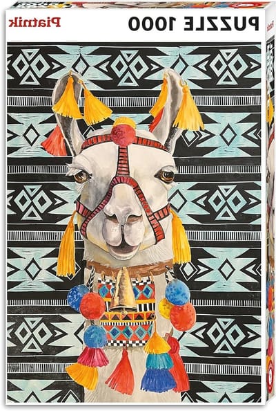 Legpuzzel Lama - Puzzel Dieren - Ontspannen Tijdverdrijf - Originele Illustratie - 68 x 48.5 cm - Multicolor