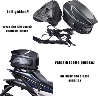 Motorfiets Zadeltas - Reisbagage - Motor Rijden - Waterdicht en Uitbreidbaar - Grote Capaciteit - A Red