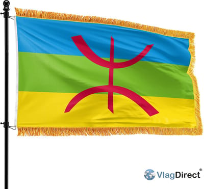VlagDirect - Luxe Berberse vlag - Luxe Berber vlag - Luxe Amazigh vlag - 90 x 150 cm.
