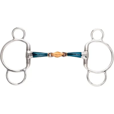 Mors 3 of 4 ringen voor paard dubbel gebroken blokkering Kavalkade Ergonomic