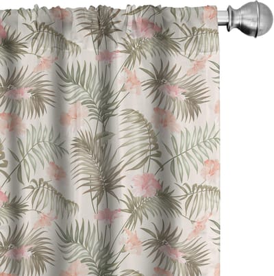 ABAKUHAUS Palme Voorhangen – 2x75x245 cm – Microvezel – Semi-donkerend