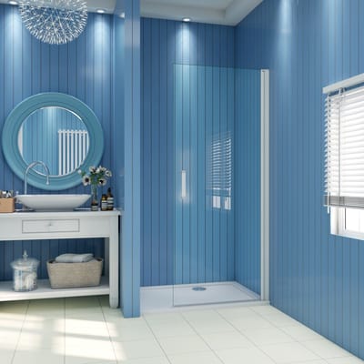 Douchewand-Inloopdouche draaibaar 72x185cm 5mm veiligheidsglas met mat grijs profiel.