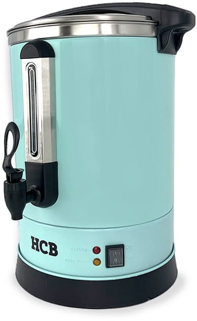 HCB® - Professionele Horeca Percolator - 14,3 liter - 95 kopjes - 230V - RVS / INOX Perculator - Elektrisch koffiezetapparaat - Volautomatische koffiemachine - 33x37x46 cm (DxBxH) - 2.70 kg - 1359