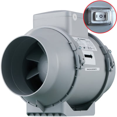 Vents TT PRO buisventilator 100 mm - Met 2-standen schakelaar - 245 m³/h