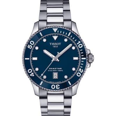 Tissot Seastar Serie Kwarts Uurwerk 300 Meter Waterbestendig Horloge Heren horloges Blauw Staal T120.410.11.041.00 Blue Dial blue