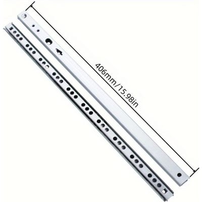 17mm Brede Stille Ladegeleiders met Demping Stalen Kogels Gepolijst Roestvrij Staal, Industrieel Beslag 406mm