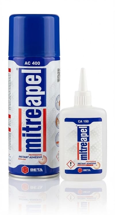Mitreapel Secondelijm met Activator – 400 ml – 1 stuk – Superlijm – Sterke Secondelijm – Snelle en Betrouwbare Reparaties in Seconden - Twee-componentenlijm - Super Glue Instant Adhesive with Activator
