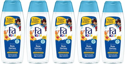 Fa Kids - Piraat piraten - Douchegel / Shampoo 2-in-1 - Voordeelpak 5 x 250 ml