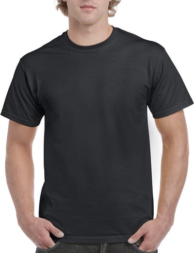 T-shirt met ronde hals 'Ultra Cotton' Gildan Zwart - S