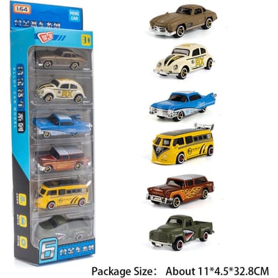 1:64 Serie Supercar Off-Road Voertuig Model Speelgoed Legering Diecast Vintage Auto Vooruit Glijden Prachtige Raceauto's Voor Kinderen Cadeaus
