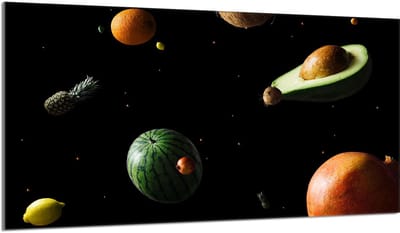 TMK ArtDeko Serie - Glasbeschermplaat - Ovaal - 90x52 - Owoce