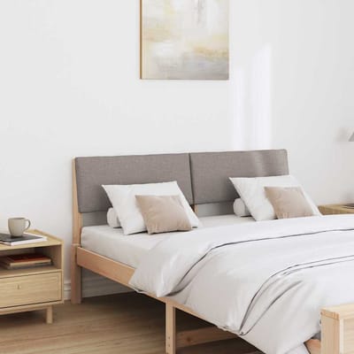vidaXL - Gestoffeerd - hoofdbord - Taupe - 160 - cm - Massief - grenenhout