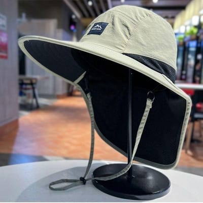 Outdoor UV-bescherming Zon Hoed Nekflap Brede Rand Waterdicht Ademend Bucket Hoed Vissen Kamperen Safari Reizen Mannen Vrouwen