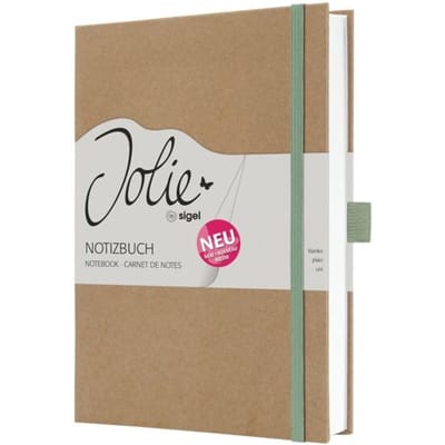Sigel Jolie notitieboek - A5 - kraft - Pure Mint - blanco pagina's - SI-JN841