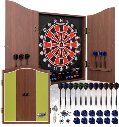 Elektronisch Dartbord - Dartspel Set - Avondje Plezier - 211 Spelvarianten - Tot 16 Spelers - Groen