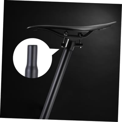 Fiets Zadelpen - Zadelstang MTB - Comfortabel Fietsen - Eenvoudig te Monteren - 45cm Lengte - Zwart