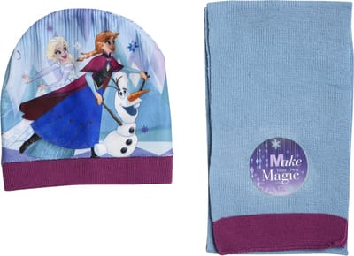 Disney Winterset Frozen Junior Acryl Blauw/paars 2-delig