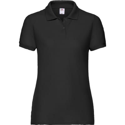 Fruit of the Loom Dames/dames Poloshirt (Zwart)