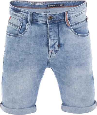 riverso Heren Short Broeken RIVTom regular/straight Fit Blauw W 30 Volwassenen Stretch Jeans Korte Broek