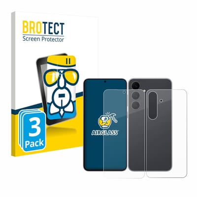 Screenprotector 3 Stuks voor Samsung Galaxy S25 FE (Voor+Achter) Beschermglas transparant