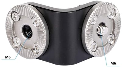 Dailygoods- Rozetten Dubbele M6 Verlengbeugel - Centrale M6-binnendraad - Antislip Knop - Bevestigingsverbinding - 82 gram - Inclusief 2 Rozetten - Bevestigingsbeugel
