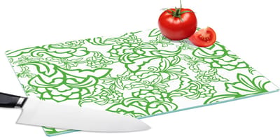 Glazen Snijplank - 39x28 - Planten - Orientalism - Patroon - Snijplanken Glas