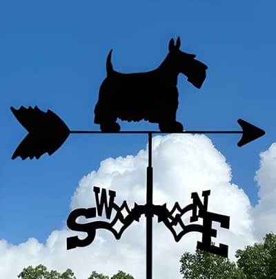 Metalen Windspinner met Dierenmotief - Smeedijzeren Tuin Decoratie voor Buiten - Ornament voor Daktuinen & Binnenplaatsen-Puppy-Belle‘s product-Belle's product