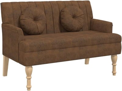 Leunbank kunstleer bruin 113x64.5x75.5 cm