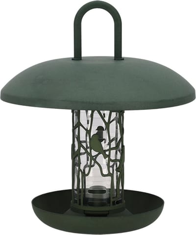 Best for Birds Notensilo Merel - met schotel - gerecycled kunststof - 27 x 30 cm - vogel voedersilo voor noten
