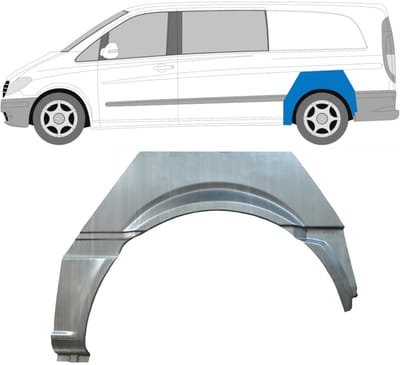 Reparatiepaneel achterspatbord voor Mercedes Vito W639 2003-2014 / Links