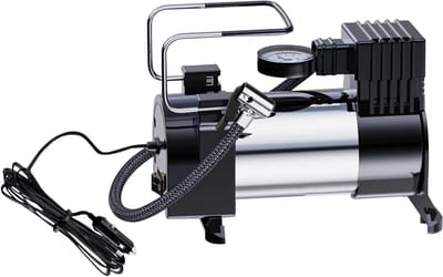 Automatische luchtpomp - Elektrische compressor - Banden oppompen - Intelligent koelsysteem - 20.9 x 16.8 x 13.7 cm - Zwart