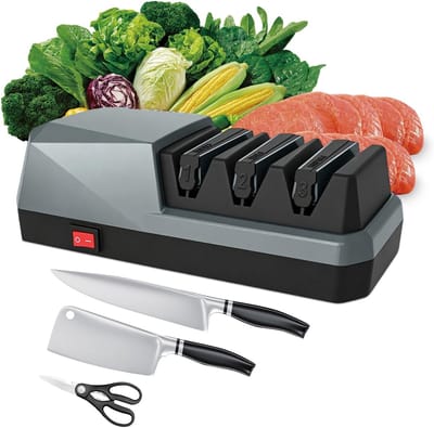 Dailygoods - Elektrische Messenslijper met Diamant Slijpsysteem - Voor Keuken- en Schaar Snijders