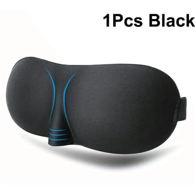3D Vormgegeven Slaapmasker 100% Verduisterend Ultrazacht Gevoerd Oogmasker Voor Diepe Slaap Nachtreizen Mannen Vrouwen black