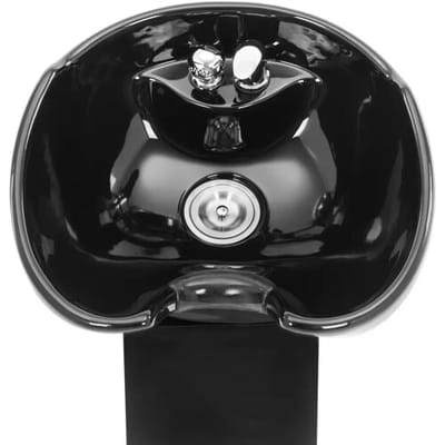 physa Kappersgootsteen - kantelbaar - met mengkraan, slang en douche - zwart 10040797
