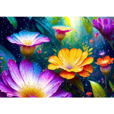 Enjoy Puzzle legpuzzel Flowers in the Rain - 1000 stukjes volwassenen.