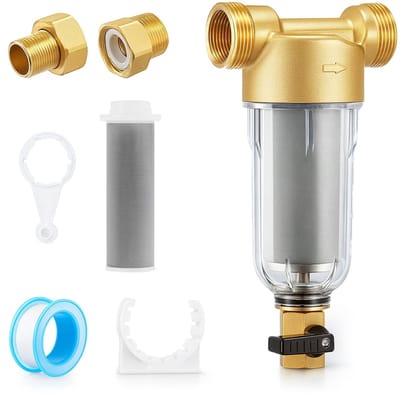 Dailygoods- Fijnfilter herbruikbaar - Waterfilter kraan - Adapter 1" - G3/4" MNPT - Filtratie drinkwater - Bronwaterslang