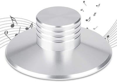 Duurzame LP Platenspeler met Metalen Schijfstabilisator en Recordgewicht – Zwart/Silver