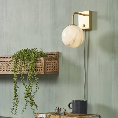 IT´S ABOUT ROMI IT'S ABOUT ROMI Carrara wandlamp goud/marmer
