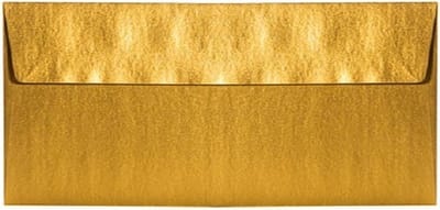 DIN lange enveloppen - Lange enveloppen - Uitnodigingen versturen - Zelfklevende sluiting - 110 x 220 mm - Goud
