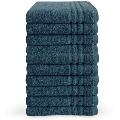 Byrklund Handdoek - Set van 10 - Hotelkwaliteit - 100% katoen (BCI) - 500 g/m² - 50x100 cm - Donkerblauw