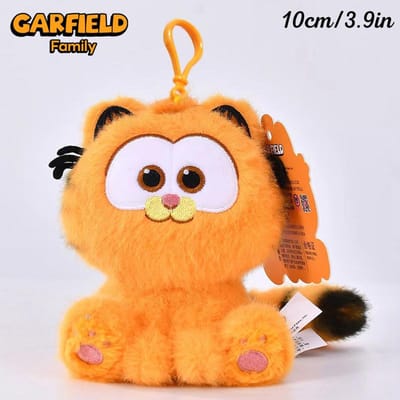 Originele Garfield Zachte Pluche Speelgoed Sleutelhanger Schattige Anime Kat Knuffeldieren Poppen Kawaii Cartoon Garfield Hanger Cadeaus orange