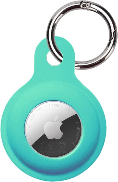 Hoesje Geschikt voor Apple AirTag 2 Sleutelhanger Hoesje Siliconen Hanger - Hoesje Geschikt voor Apple AirTag 2e generatie Hanger Sleutelhanger Hoesje - Turquoise