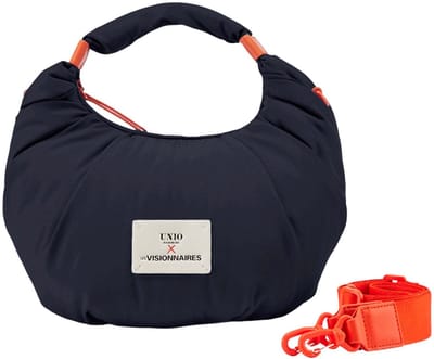 Unio Hamburg x Les Visionnaires schoudertas handtas Puffy Unio Kitzbuehel Navy donkerblauw
