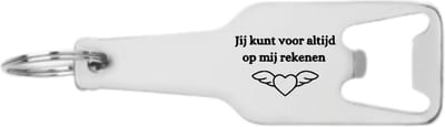 Akyol - jij kunt voor altijd op mij rekenen flesopener - Quotes - familie vrienden - cadeau - 105 x 25mm