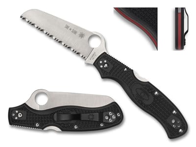 Spyderco Zakmes Rescue 3 Thin Red Line Black VG-10 SE