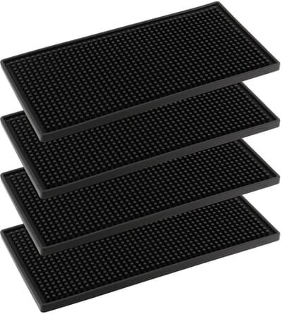 Dailygoods- Barmat Antislip - Hittebestendig - Afdruipmat - 4 Stuks - Lichtgewicht - Eenvoudig te Reinigen