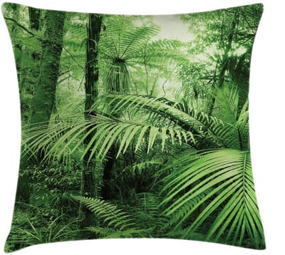 Abakuhaus regenwoud kussenhoes – 60x60 cm – groen, digitaal bedrukt